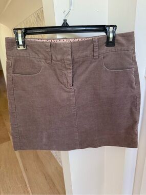 J.Crew Factory Corduroy Mini Skirt Brown Size 2 Stretch Fall NWT
